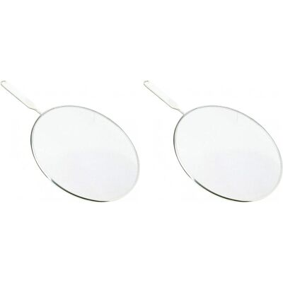 GRASSLIN Lot De 2 Pare-éclaboussures, 29 Cm, Étamé, Blanc, Pour Cuisson - Publicité GRASSLIN Lot De 2 Pare-éclaboussures, 29 Cm, Étamé, Blanc, Pour Cuisson - Publicité