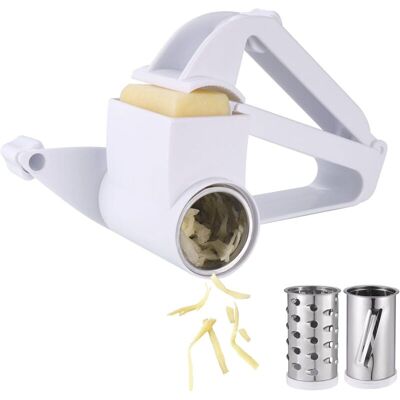 Melissa Râpe À Fromage Rotative, Râpe À Fromage Parmesan Avec 3 Types De Lames De Tambour, Trancheuse À Fruits/fromage, Râpe Mécanique Pour Cuisine, Râpe À Main En Acier Inoxydable Pour Fromage, Fruits Et Lég - Publicité Melissa Râpe À Fromage Rotative, Râpe À Fromage Parmesan Avec 3 Types De Lames De Tambour, Trancheuse À Fruits/fromage, Râpe Mécanique Pour Cuisine, Râpe À Main En Acier Inoxydable Pour Fromage, Fruits Et Lég - Publicité