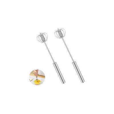 ENLENK Lot De 2 Fouets Semi-automatiques En Acier Inoxydable - Multifonctionnel - Tenu À La Main - Push Easy Whisk - Mélangeur - Fouet Ballon Pour Mélanger Et Faire Mousser - Publicité ENLENK Lot De 2 Fouets Semi-automatiques En Acier Inoxydable - Multifonctionnel - Tenu À La Main - Push Easy Whisk - Mélangeur - Fouet Ballon Pour Mélanger Et Faire Mousser - Publicité