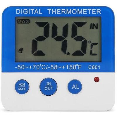 Cellfast Thermomètre Électronique D'Intérieur Extérieur - Grand Écran Lcd - Alarme Haute/basse Température - Publicité Cellfast Thermomètre Électronique D'Intérieur Extérieur - Grand Écran Lcd - Alarme Haute/basse Température - Publicité
