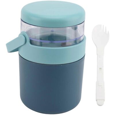 FLAMMKRAFT Bocal Alimentaire Isotherme Étanche En Acier Inoxydable Avec Couvercle Et Compartiment À Goûter Pour L'École - Publicité FLAMMKRAFT Bocal Alimentaire Isotherme Étanche En Acier Inoxydable Avec Couvercle Et Compartiment À Goûter Pour L'École - Publicité