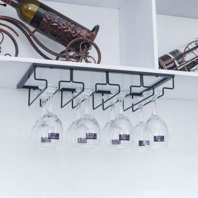 Cellfast 4fentes Porte-verres Bar Noir Brillant Rack Étagère Porte Verre À Vin Suspendu Cocktail Bière Rail Support-verre À Supendre Cabinet - Publicité Cellfast 4fentes Porte-verres Bar Noir Brillant Rack Étagère Porte Verre À Vin Suspendu Cocktail Bière Rail Support-verre À Supendre Cabinet - Publicité
