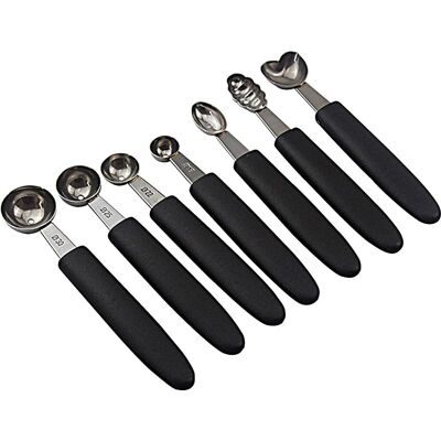 Vision Lot De 7 Cuillères À Melon En Acier Inoxydable — Cuillères Pour Découper Et Prélever La Chair Des Melons Et Des Fruits, Emporte-pièce, Moule À Gâteau, Cuillère - Publicité Vision Lot De 7 Cuillères À Melon En Acier Inoxydable — Cuillères Pour Découper Et Prélever La Chair Des Melons Et Des Fruits, Emporte-pièce, Moule À Gâteau, Cuillère - Publicité