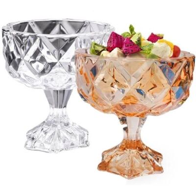 Cellfast Coupes À Glace - Maison - 2 Coupes En Verre 280ml - Transparent Et Ambre - Multi-usages - Design Moderne - Publicité Cellfast Coupes À Glace - Maison - 2 Coupes En Verre 280ml - Transparent Et Ambre - Multi-usages - Design Moderne - Publicité