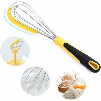 TRYWISE Fouet Professionnel En Acier Inoxydable De 27 Cm Avec Poignée En Silicone Et Racloir Intégré – Idéal Pour Fouetter Œufs, Préparer Pâtes, Mayonnaise Et Sauces – Design Sphérique Ergonomique - Publicité TRYWISE Fouet Professionnel En Acier Inoxydable De 27 Cm Avec Poignée En Silicone Et Racloir Intégré – Idéal Pour Fouetter Œufs, Préparer Pâtes, Mayonnaise Et Sauces – Design Sphérique Ergonomique - Publicité