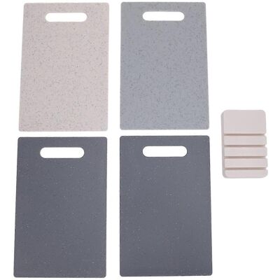 FLAMMKRAFT Ensemble De 4 Planches À Découper En Plastique Flexible Avec Base Antidérapante Pour Viande, Légumes Et Fruits - Publicité FLAMMKRAFT Ensemble De 4 Planches À Découper En Plastique Flexible Avec Base Antidérapante Pour Viande, Légumes Et Fruits - Publicité