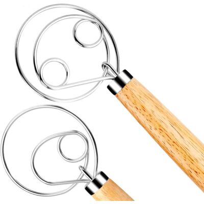 OEM Fouet Danois À Pâte, Lot De 2 Fouets Hollandais En Acier Inoxydable De Qualité Supérieure Avec Racleur À Pâte Pour Pain, Pâtisserie Ou Pâte À Pizza - Pâtisserie Parfaite - Publicité OEM Fouet Danois À Pâte, Lot De 2 Fouets Hollandais En Acier Inoxydable De Qualité Supérieure Avec Racleur À Pâte Pour Pain, Pâtisserie Ou Pâte À Pizza - Pâtisserie Parfaite - Publicité