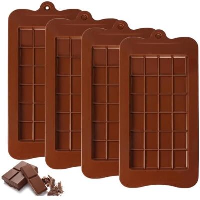 BARBAYDOS Moule À Chocolat - Non Spécifié - 4 Pièces - Silicone De Qualité Alimentaire - Antiadhésif - 24 Cavités - Publicité BARBAYDOS Moule À Chocolat - Non Spécifié - 4 Pièces - Silicone De Qualité Alimentaire - Antiadhésif - 24 Cavités - Publicité