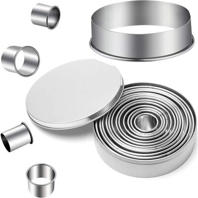 GRASSLIN 12 Emporte-pièce,acier Inoxydable,diamètres Variés,bord Roulé,sécurité,pâtisserie,cuisine - Publicité GRASSLIN 12 Emporte-pièce,acier Inoxydable,diamètres Variés,bord Roulé,sécurité,pâtisserie,cuisine - Publicité