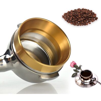 MCKENSA Anneau Doseur Universel En Aluminium De 58 Mm Pour Café, Entonnoir De Rechange, Accessoire Pour Cafetière (doré) - Publicité MCKENSA Anneau Doseur Universel En Aluminium De 58 Mm Pour Café, Entonnoir De Rechange, Accessoire Pour Cafetière (doré) - Publicité