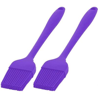 LAVVE Lot De 2 Pinceaux À Pâtisserie En Silicone Violets, Parfaits Pour La Préparation De Biscuits, Gâteaux Et Crèmes. Publicité LAVVE Lot De 2 Pinceaux À Pâtisserie En Silicone Violets, Parfaits Pour La Préparation De Biscuits, Gâteaux Et Crèmes. Publicité