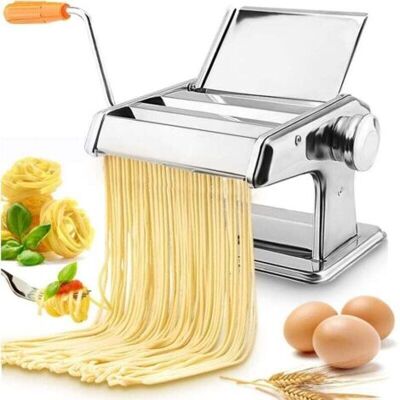 ABYSSE Machine À Pâtes Fraiches, Laminoir À Pâtes Manuelle, Machine À Pâtes Manuel En Acier Inoxydable, Machine À Nouilles À Rouleaux De Pâtes Pour Spaghetti Lasagne Tagliatelles - Publicité ABYSSE Machine À Pâtes Fraiches, Laminoir À Pâtes Manuelle, Machine À Pâtes Manuel En Acier Inoxydable, Machine À Nouilles À Rouleaux De Pâtes Pour Spaghetti Lasagne Tagliatelles - Publicité