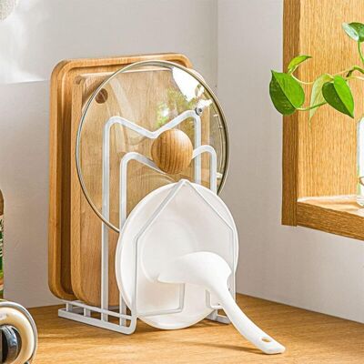 OEM Support Pour Planche À Découper, Rangement Pour Couvercles Et Ustensiles De Cuisine, Gain De Place - Crezuo - Publicité OEM Support Pour Planche À Découper, Rangement Pour Couvercles Et Ustensiles De Cuisine, Gain De Place - Crezuo - Publicité
