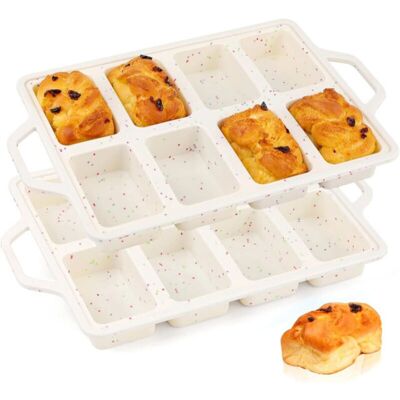 BRINSEA Moules À Pâtisserie En Silicone, Lot De 2, Qualité Alimentaire, Blancs – - Publicité BRINSEA Moules À Pâtisserie En Silicone, Lot De 2, Qualité Alimentaire, Blancs – - Publicité