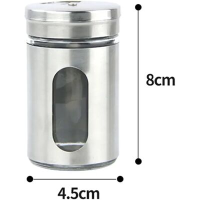 FORTUNEVILLE Saupoudreuse À Épices, Flacon À Épices En Acier Inoxydable, Récipient De 100 Ml Avec 3 Orifices Différents Pour Le Sel Et Le Poivre Noir. Publicité FORTUNEVILLE Saupoudreuse À Épices, Flacon À Épices En Acier Inoxydable, Récipient De 100 Ml Avec 3 Orifices Différents Pour Le Sel Et Le Poivre Noir. Publicité