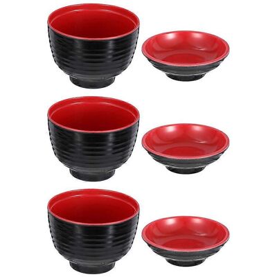 LISATR Lot De 3 Petits Bols Japonais Avec Couvercle, Bols À Miso, Bols À Soupe Et Bols À Fondue.-9.70x9.70x9.50cm-black - Publicité LISATR Lot De 3 Petits Bols Japonais Avec Couvercle, Bols À Miso, Bols À Soupe Et Bols À Fondue.-9.70x9.70x9.50cm-black - Publicité