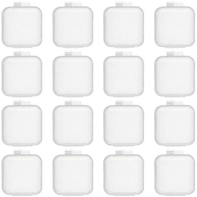 LISATR 100 Petits Contenants De Rangement En Plastique Transparent Pour Perles Et Bouchons D'Oreilles-3.50x3.50x2.00cm-transparent - Publicité LISATR 100 Petits Contenants De Rangement En Plastique Transparent Pour Perles Et Bouchons D'Oreilles-3.50x3.50x2.00cm-transparent - Publicité