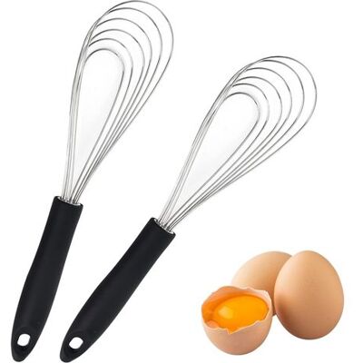 OEM Lot De 2 Fouets Antiadhésifs En Acier Inoxydable, Fouet De 27 Cm En Acier Inoxydable, Mousseur À Œufs Pour La Pâtisserie Et Le Mélange - Publicité OEM Lot De 2 Fouets Antiadhésifs En Acier Inoxydable, Fouet De 27 Cm En Acier Inoxydable, Mousseur À Œufs Pour La Pâtisserie Et Le Mélange - Publicité