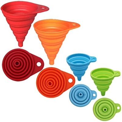 SUPERWISE Entonnoir Cuisine,4 Pièces Entonnoir Pliable En Silicone,entonnoir Silicone Pliable Pour Cuisine 2 Tailles D'Entonnoir Petit Et Grand - Publicité SUPERWISE Entonnoir Cuisine,4 Pièces Entonnoir Pliable En Silicone,entonnoir Silicone Pliable Pour Cuisine 2 Tailles D'Entonnoir Petit Et Grand - Publicité