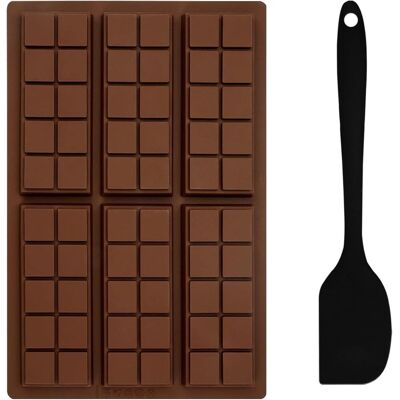 GRASSLIN 1 Moule Chocolat Silicone, Antiadhésif, Résistant Température, Cuillère Incluse, Pâtisserie Maison - Publicité GRASSLIN 1 Moule Chocolat Silicone, Antiadhésif, Résistant Température, Cuillère Incluse, Pâtisserie Maison - Publicité