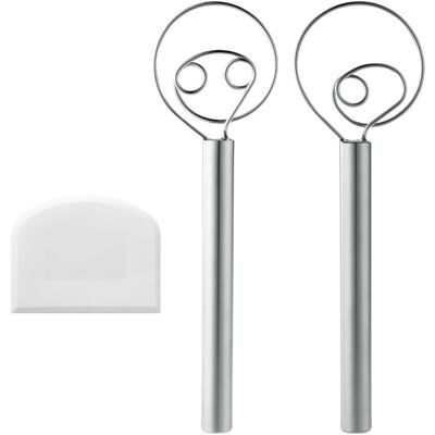 TRYWISE Fouet Danois En Acier Inoxydable 304 (lot De 2) Pour Pâtisserie, Préparation De Pâte À Pain, Gâteaux, Desserts Et Pizza – Fouet Manuel Professionnel Résistant Et Ergonomique - Publicité TRYWISE Fouet Danois En Acier Inoxydable 304 (lot De 2) Pour Pâtisserie, Préparation De Pâte À Pain, Gâteaux, Desserts Et Pizza – Fouet Manuel Professionnel Résistant Et Ergonomique - Publicité