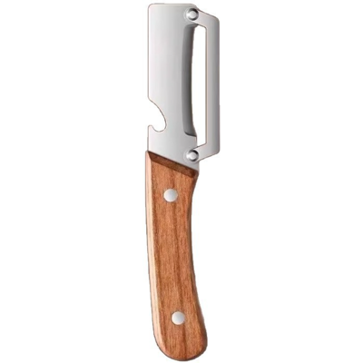 IROVAMI Éplucheur De Légumes Avec Poignée En Bois, Lame Large En Acier Inoxydable, Éplucheur De Pommes De Terre Et Carottes, 3 En 1 Avec Déchiqueteuse D'Oignons Verts Et Décapsuleur, Économe Inox Fruit Peeler - Publicité IROVAMI Éplucheur De Légumes Avec Poignée En Bois, Lame Large En Acier Inoxydable, Éplucheur De Pommes De Terre Et Carottes, 3 En 1 Avec Déchiqueteuse D'Oignons Verts Et Décapsuleur, Économe Inox Fruit Peeler - Publicité
