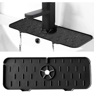 NO BRAND Pair Tapis Fond D'Évier,de Robinet En Silicone, Tapis De Robinet De Cuisine, Pare-éclaboussures D'Évier De Cuisine Lavable, Tapis De Cuisine En Silicone Avec Drainage,le Noir 1 Pièce - Publicité NO BRAND Pair Tapis Fond D'Évier,de Robinet En Silicone, Tapis De Robinet De Cuisine, Pare-éclaboussures D'Évier De Cuisine Lavable, Tapis De Cuisine En Silicone Avec Drainage,le Noir 1 Pièce - Publicité