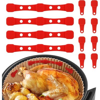 GRASSLIN 12 Boucles Magnétiques En Silicone,papier Cuisson Air Fryer,résistante Chaleur,silicone Souple,panier Fer - Publicité GRASSLIN 12 Boucles Magnétiques En Silicone,papier Cuisson Air Fryer,résistante Chaleur,silicone Souple,panier Fer - Publicité