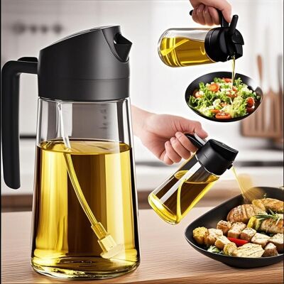 SYMOLEXA 1 - Distributeur D&39huile - Pulvérisateur D&39huile - Flacon 2 En 1 Pour Cuisine - Versement Et Vaporisation Pratiques - Acier Inoxydable - Transparent - Publicité SYMOLEXA 1 - Distributeur D&39huile - Pulvérisateur D&39huile - Flacon 2 En 1 Pour Cuisine - Versement Et Vaporisation Pratiques - Acier Inoxydable - Transparent - Publicité