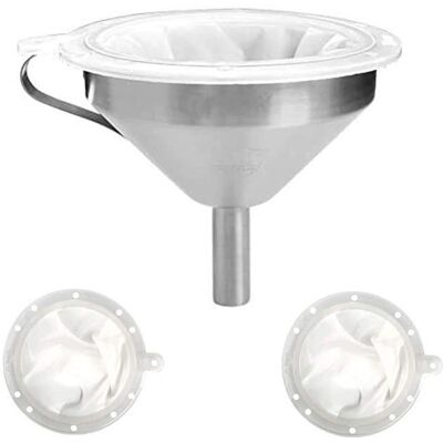 Cellfast Entonnoir De Cuisine En Inox 5 Pouces, Filtres 200/400 Mailles, Pour Liquides, Huiles, Jus, Vin, Confitures - Publicité Cellfast Entonnoir De Cuisine En Inox 5 Pouces, Filtres 200/400 Mailles, Pour Liquides, Huiles, Jus, Vin, Confitures - Publicité
