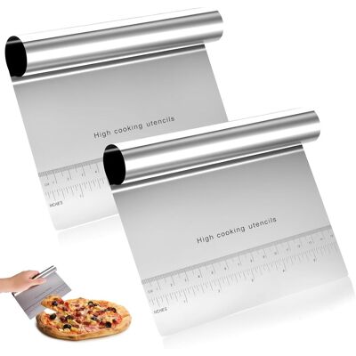 SUPERWISE 2 Ramasse Légumes Cuisine, Raclette En Acier Inox, Grattoir À Pâtes En Acier Inoxydable, Pelle À Légumes, Grattoirs Coupe Pate Spatule Cuisine, Spatule À Pâte, Coupe-pâtes Pizza Gâteau Patisserie - Publicité SUPERWISE 2 Ramasse Légumes Cuisine, Raclette En Acier Inox, Grattoir À Pâtes En Acier Inoxydable, Pelle À Légumes, Grattoirs Coupe Pate Spatule Cuisine, Spatule À Pâte, Coupe-pâtes Pizza Gâteau Patisserie - Publicité