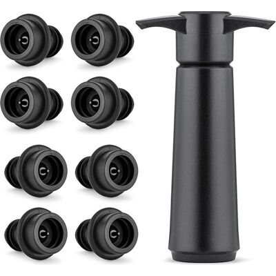 Vision Pompe À Vide Pour Vin, Pompe À Vin Avec 8 Bouchons Réutilisables, Accessoires Pour La Conservation Du Vin - Publicité Vision Pompe À Vide Pour Vin, Pompe À Vin Avec 8 Bouchons Réutilisables, Accessoires Pour La Conservation Du Vin - Publicité