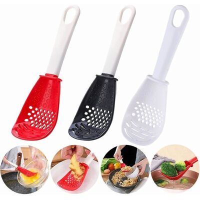 Cellfast Set 3 Ustensiles Cuisine Multifonction 6-en-1 - Cuillère/spatule Pour Cuisson/égouttage/râpage (21.5x6.5x2.5cm) - Publicité Cellfast Set 3 Ustensiles Cuisine Multifonction 6-en-1 - Cuillère/spatule Pour Cuisson/égouttage/râpage (21.5x6.5x2.5cm) - Publicité