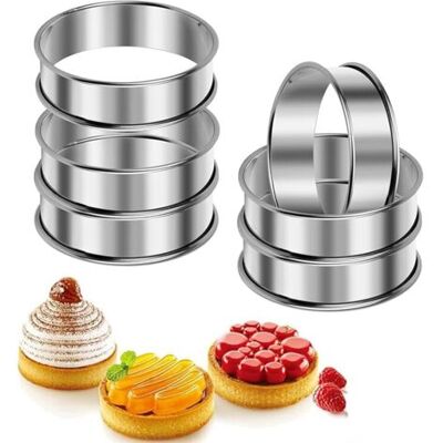 SANS MARQUE 6 Pièces Cercle Patisserie, Cercle Tartelette, Rond Moules À Gâteaux, Cercles À Pâtisseries, Moules À Pâtisserie, Cercles À Tarte, Antiadhésifs Cercle A Tartelette Pour Muffins Tartes Gâteaux Cr - Publicité SANS MARQUE 6 Pièces Cercle Patisserie, Cercle Tartelette, Rond Moules À Gâteaux, Cercles À Pâtisseries, Moules À Pâtisserie, Cercles À Tarte, Antiadhésifs Cercle A Tartelette Pour Muffins Tartes Gâteaux Cr - Publicité