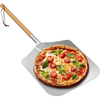 Melissa Peau À Pizza En Métal Avec Manche En Bois Pour Four Grill Intérieur Et Extérieur, Spatule À Pizza De 12 X 14 Pouces Pour La Cuisson Des Tartes À Pain, 28 Pouces De Long - Publicité Melissa Peau À Pizza En Métal Avec Manche En Bois Pour Four Grill Intérieur Et Extérieur, Spatule À Pizza De 12 X 14 Pouces Pour La Cuisson Des Tartes À Pain, 28 Pouces De Long - Publicité