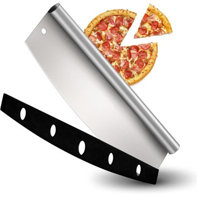 OEM Coupe-pizza, Couteau À Pizza En Acier Inoxydable Avec Lame Spéciale Pizza, Grand Couteau À Pizza Tranchant Avec Protège-lame, Manche À Bord Roulé, Découpe Rapide Et Uniforme - Publicité OEM Coupe-pizza, Couteau À Pizza En Acier Inoxydable Avec Lame Spéciale Pizza, Grand Couteau À Pizza Tranchant Avec Protège-lame, Manche À Bord Roulé, Découpe Rapide Et Uniforme - Publicité