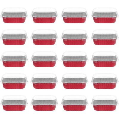 LISATR 20 Lots De Moules À Pudding Multifonctionnels Pour La Maison, Contenants À Cupcakes Pratiques Pour Desserts-11.2x11.2cm-red - Publicité LISATR 20 Lots De Moules À Pudding Multifonctionnels Pour La Maison, Contenants À Cupcakes Pratiques Pour Desserts-11.2x11.2cm-red - Publicité