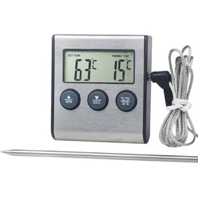 Scotch Aiperq Thermomètre De Cuisine Numérique Grand Écran Lcd, Longue Sonde Pour Grill Four, Viande Cuisson Température Alarme Minuterie Outil - Publicité Scotch Aiperq Thermomètre De Cuisine Numérique Grand Écran Lcd, Longue Sonde Pour Grill Four, Viande Cuisson Température Alarme Minuterie Outil - Publicité