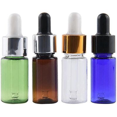 LISATR Lot De 4 Flacons Compte-gouttes Vides En Plastique Pour Huiles Essentielles Et Parfums, Idéaux Pour Les Voyages.-7.90x2.30x2.30cm - Publicité LISATR Lot De 4 Flacons Compte-gouttes Vides En Plastique Pour Huiles Essentielles Et Parfums, Idéaux Pour Les Voyages.-7.90x2.30x2.30cm - Publicité
