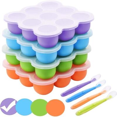 Cellfast Boîte De Conservation En Silicone Pour La Congélation Des Aliments Pour Bébé Et Des Aliments Complémentaires - Publicité Cellfast Boîte De Conservation En Silicone Pour La Congélation Des Aliments Pour Bébé Et Des Aliments Complémentaires - Publicité
