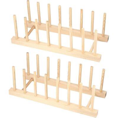 GRASSLIN 2 Pcs Support En Bois Pour Assiettes, Égoutoire Vaisselle Bois, Caserole De Cuisine Panier Les Tasses, La Vaisselle, Séchoirs À Livre, Égouttoirs, Cd -'Parent'-'2 - Publicité GRASSLIN 2 Pcs Support En Bois Pour Assiettes, Égoutoire Vaisselle Bois, Caserole De Cuisine Panier Les Tasses, La Vaisselle, Séchoirs À Livre, Égouttoirs, Cd -'Parent'-'2 - Publicité