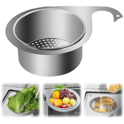 Cellfast Passoire De Cuisine En Inox,panier À Filtre En Acier Inoxydable En Forme De Cygne Pour Évier,passoire D'Angle Pour Fruits Et - Publicité Cellfast Passoire De Cuisine En Inox,panier À Filtre En Acier Inoxydable En Forme De Cygne Pour Évier,passoire D'Angle Pour Fruits Et - Publicité