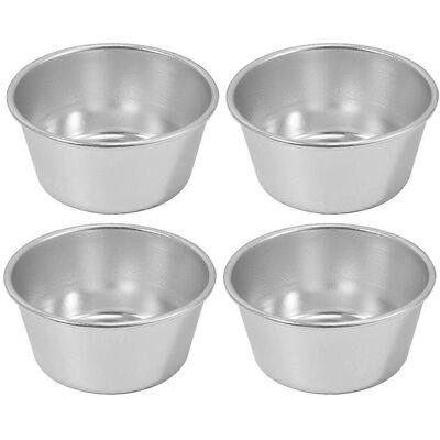 LISATR Lot De 4 Moules À Pudding Multifonctions Pour La Maison, Moules À Muffins Pratiques, Accessoires De Pâtisserie-6.70x6.70x3.20cm-silver - Publicité LISATR Lot De 4 Moules À Pudding Multifonctions Pour La Maison, Moules À Muffins Pratiques, Accessoires De Pâtisserie-6.70x6.70x3.20cm-silver - Publicité