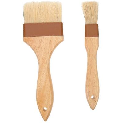 LISATR Lot De 2 Pinceaux À Badigeonner Pour Pâtisserie, Pinceaux À Huile, Pinceaux De Cuisine, Pinceaux Pour Barbecue, Pinceaux À Sauce.-21.00x5.00x0.30cm - Publicité LISATR Lot De 2 Pinceaux À Badigeonner Pour Pâtisserie, Pinceaux À Huile, Pinceaux De Cuisine, Pinceaux Pour Barbecue, Pinceaux À Sauce.-21.00x5.00x0.30cm - Publicité