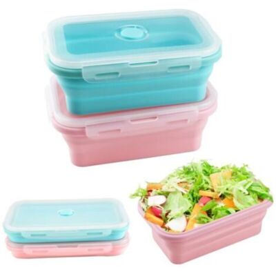 SANS MARQUE Pièces Boîtes À Déjeuner Pliables, 800ml Récipients Pliables En Silicone Avec Couvercles Boîte À Lunch Pliable Anti-fuite Pour Bureau Camping Pique-nique (bleu, Rose) - Publicité SANS MARQUE Pièces Boîtes À Déjeuner Pliables, 800ml Récipients Pliables En Silicone Avec Couvercles Boîte À Lunch Pliable Anti-fuite Pour Bureau Camping Pique-nique (bleu, Rose) - Publicité