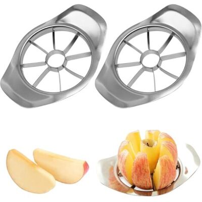 Bunthaus 2 Pcs Coupe Pomme, Trancheur De Pomme, Decoupe Pomme En Acier Inoxydable, Découpe Pommes À 8 Lames, Tranche Pour Les Pommes Et Les Poire, Enleve Trognon Pomme, Réutilisables - Publicité Bunthaus 2 Pcs Coupe Pomme, Trancheur De Pomme, Decoupe Pomme En Acier Inoxydable, Découpe Pommes À 8 Lames, Tranche Pour Les Pommes Et Les Poire, Enleve Trognon Pomme, Réutilisables - Publicité