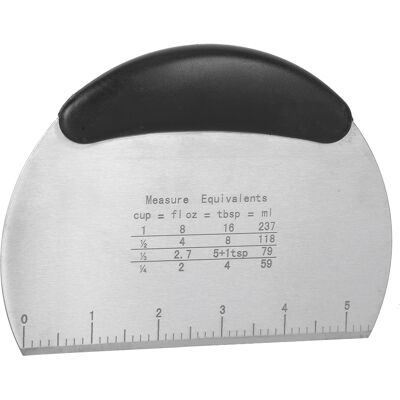 MCKENSA Racloir À Pâte, Gâteau, Beurre, Coupe-pizza En Acier Inoxydable Avec Graduation, Outil De Pâtisserie, Noir - Publicité MCKENSA Racloir À Pâte, Gâteau, Beurre, Coupe-pizza En Acier Inoxydable Avec Graduation, Outil De Pâtisserie, Noir - Publicité