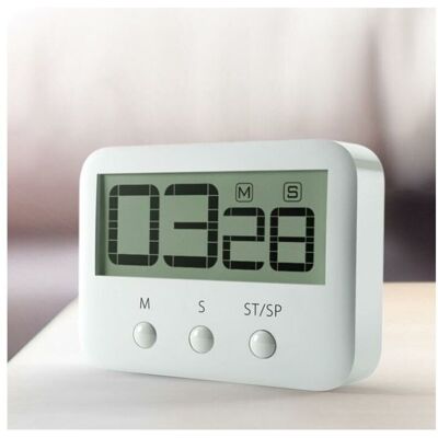 Scotch Minuteur De Cuisine Magnétique Avec Grand Écran Lcd, Avec Chronomètre, Alarme Puissante Et Compte À Rebours, Blanc - Publicité Scotch Minuteur De Cuisine Magnétique Avec Grand Écran Lcd, Avec Chronomètre, Alarme Puissante Et Compte À Rebours, Blanc - Publicité