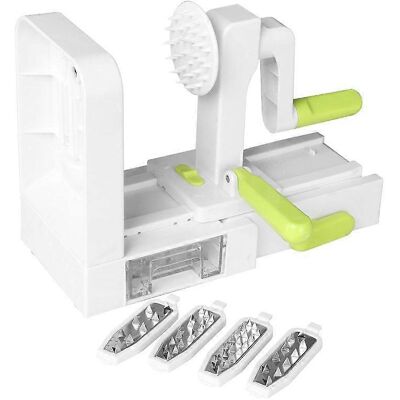 OLOEY Spiraliseur De Légumes : Trancheuse Spirale, Machine À Spaghettis De Légumes Pour Repas Faibles En Glucides / Paléo / Sans Gluten / Végétaliens - Publicité OLOEY Spiraliseur De Légumes : Trancheuse Spirale, Machine À Spaghettis De Légumes Pour Repas Faibles En Glucides / Paléo / Sans Gluten / Végétaliens - Publicité