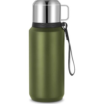 SANS MARQUE Thermos Isotherme, Gourde Isotherme En Acier Inoxydable De 800ml, Etanche De Voyage Pour Thé, Mug Isotherme Sans Bpa Pour Travail, Ecole, Randonnée (vert) - Publicité SANS MARQUE Thermos Isotherme, Gourde Isotherme En Acier Inoxydable De 800ml, Etanche De Voyage Pour Thé, Mug Isotherme Sans Bpa Pour Travail, Ecole, Randonnée (vert) - Publicité